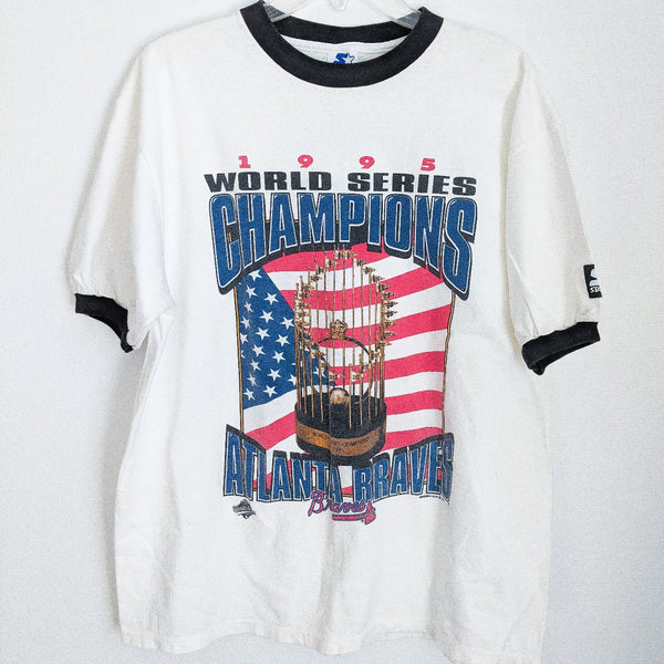 Vintage Atlanta Braves 1995 Baseball World Series Champions Graphic T-shirt
