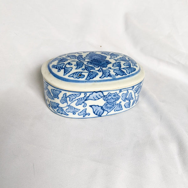 Blue + White Chinoiserie Ceramic Box