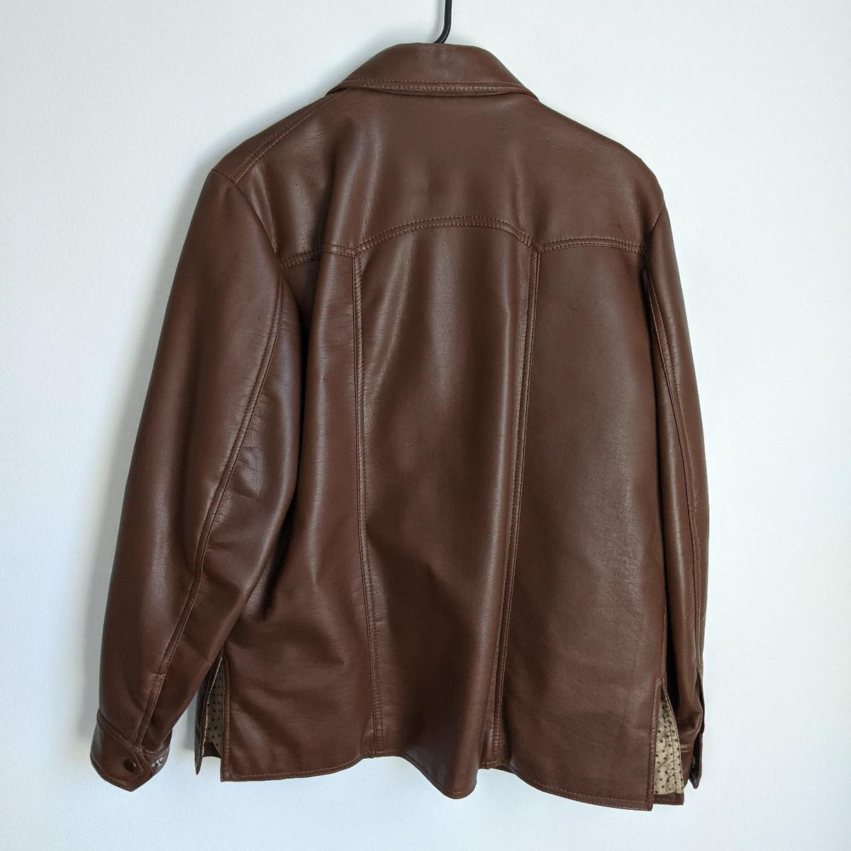 Kmart Brown Faux Leather Chore Jacket Sandbox Vintage