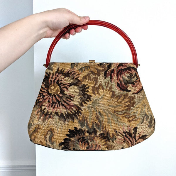Floral Tapestry Purse