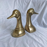 Pair of Vintage Brass Duck Bookends