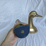 Pair of Vintage Brass Duck Bookends