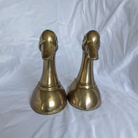 Pair of Vintage Brass Duck Bookends