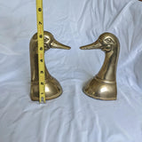 Pair of Vintage Brass Duck Bookends