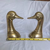 Pair of Vintage Brass Duck Bookends