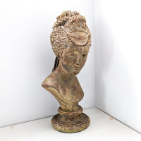 Vintage Female Head Bust Sculpture