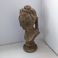 Vintage Female Head Bust Sculpture