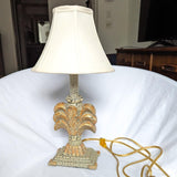 Palm Scroll Vintage Crackle Gold Leaf Style Lamp