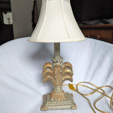 Palm Scroll Vintage Crackle Gold Leaf Style Lamp