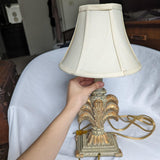 Palm Scroll Vintage Crackle Gold Leaf Style Lamp