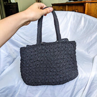 Kathy Ireland Vintage Black Woven Purse