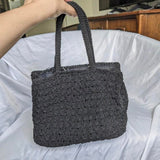 Kathy Ireland Vintage Black Woven Purse