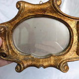 Vintage Italian Gilt Gold Ornate Decorative Hanging Mirror