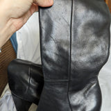 Nine West Vintage Black Leather Tall Boots