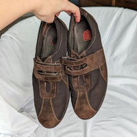 Vintage Brown Sporty Suede Sneakers