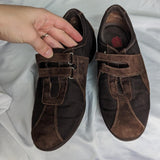 Vintage Brown Sporty Suede Sneakers