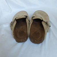 Time & Tru Tan Suede Slip On Clogs