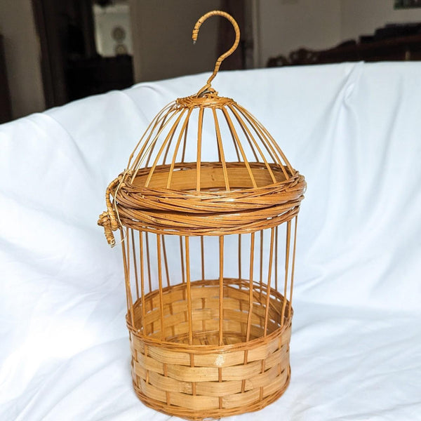 Vintage Wicker Woven Small Decorative Bird Cage