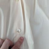 Vintage Satin Baby Pink Embroidered Lace Accent Night Shirt