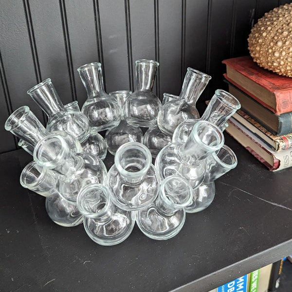 Vintage Cluster Glass Bud Vase Flower Arrangement Holder – Sandbox Vintage
