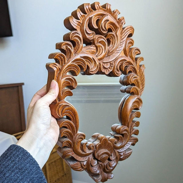 Ornate Wooden Wall Mirror