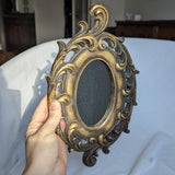 Vintage Oval Gold Tone Ornate Mirror