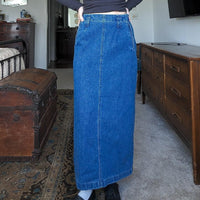 Vintage Denim Maxi Skirt