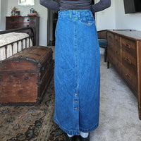 Vintage Denim Maxi Skirt