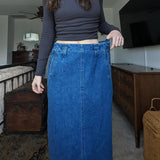 Vintage Denim Maxi Skirt