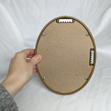 Vintage Oval Gold Tone Framed Hanging Decorative Mirror