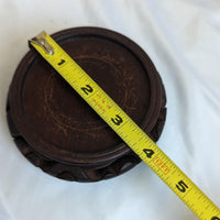 Vintage Andrea by Sadek Chinoiserie Style Crane Lidded Ginger Jar with Wooden Base