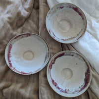 Set of Three Artisan Signed Handmade Studio Pottery Ceramic Glazed Bowls