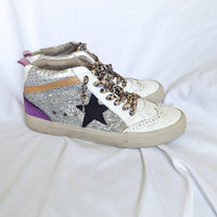 Shu Shop Rina High Top Glitter Cheetah Star Sneaker