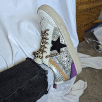 Shu Shop Rina High Top Glitter Cheetah Star Sneaker