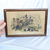 Antique Battle of Waterloo Wooden Framed Artwork