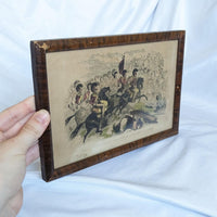 Antique Battle of Waterloo Wooden Framed Artwork