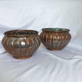 Pair of Matching Vintage Egyptian Copper Planters