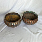 Pair of Matching Vintage Egyptian Copper Planters