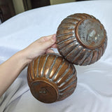 Pair of Matching Vintage Egyptian Copper Planters