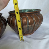 Pair of Matching Vintage Egyptian Copper Planters