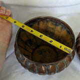 Pair of Matching Vintage Egyptian Copper Planters