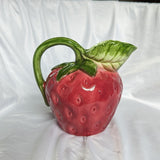 Vintage Ceramic Strawberry Pitcher Vase