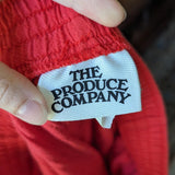 Vintage Tomato Red Cotton Crochet Tiered Maxi Skirt