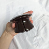 Vintage Brown Mushroom Ceramic Pair of Salt & Pepper Shakers
