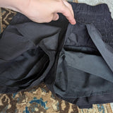 Black Smocked Mini Bloomers Style Shorts