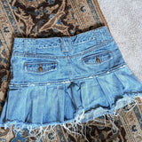 Vintage Y2K American Eagle Denim Flouncy Micro Mini Skirt