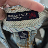 Vintage Y2K American Eagle Denim Flouncy Micro Mini Skirt