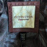 Vintage Covington Outerwear Burgundy Red Leather Zip Up Jacket