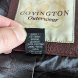 Vintage Covington Outerwear Burgundy Red Leather Zip Up Jacket