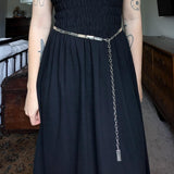 Vintage Y2K Silver Rectangle Chain Link Belt